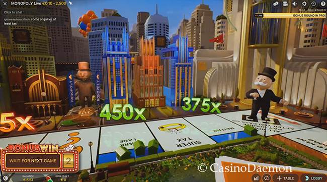 Monopoly Live Bonus game
