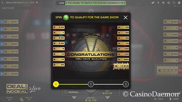Deal or No Deal Qualification