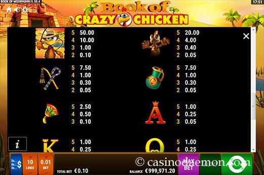 Book of Crazy Chicken slot