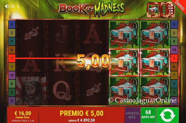 Tiradas gratis de Book of Madness