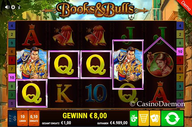 Gewinn bei Books and Bulls Slot