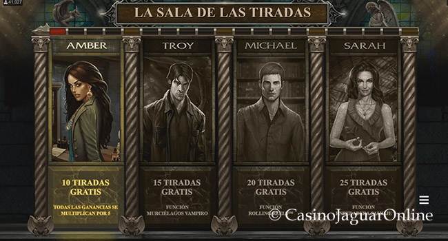 Sala de las tiradas de Immortal Romance