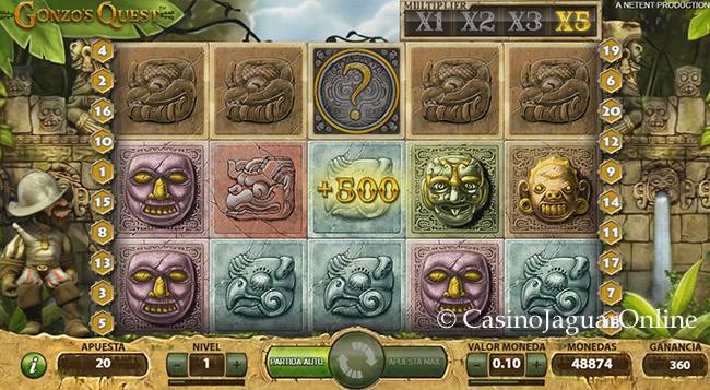 Multiplicadores de Gonzo's Quest