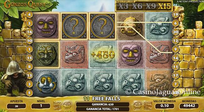 Tiradas gratis de Gonzo's Quest