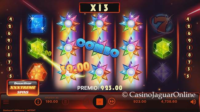 Giros XXXtreme en Starburst XXXtreme