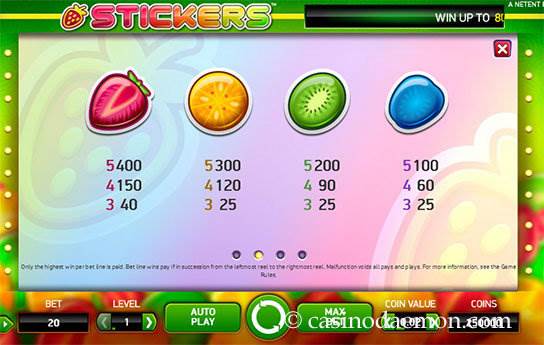 Stickers slot