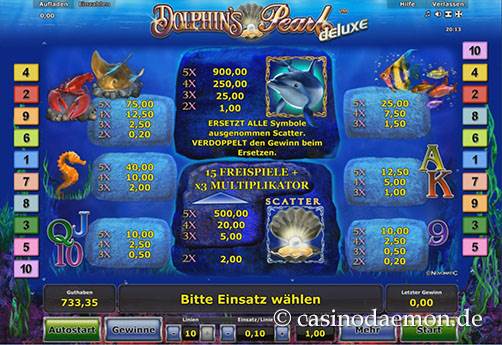 Dolphin's Pearl Deluxe slot