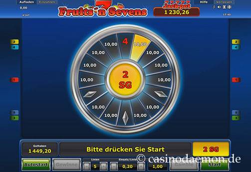 SG Rad bei Fruits'n Sevens Slot