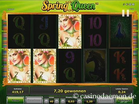 Gewinn bei Spring Queen Slot