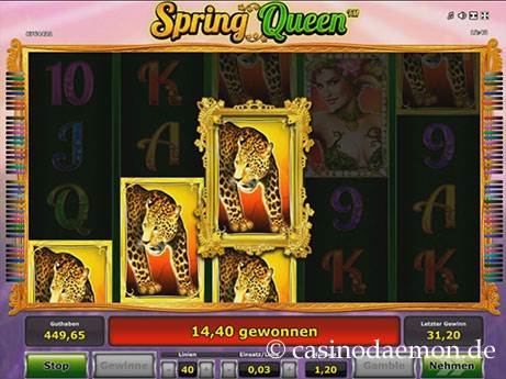 Hoher Gewinn bei Spring Queen Slot