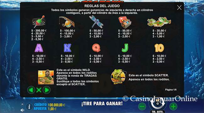 Premios de Big Bass Bonanza