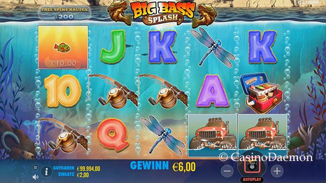 Gewinn bei Big Bass Splash Slot