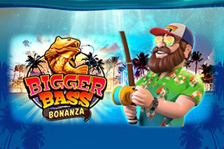 Logotipo del juego Bigger Bass Bonanza