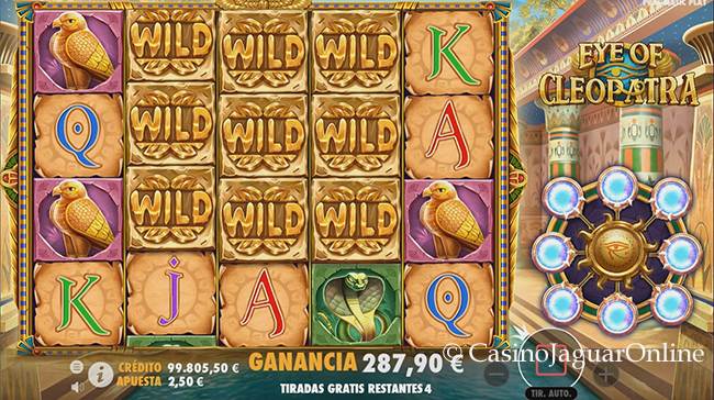 Tiradas gratuitas de Eye of Cleopatra