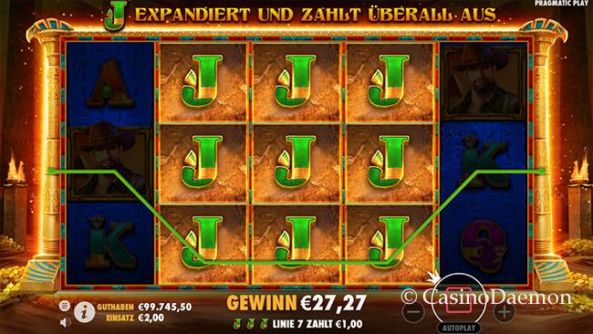 Freispiele bei John Hunter and the Book of Tut Slot