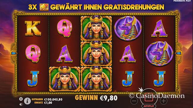 Gewinn bei John Hunter and the Tomb of the Scarab Queen Slot
