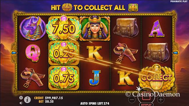 Money Collect feature in John Hunter and the Tomb of the Scarab Queen