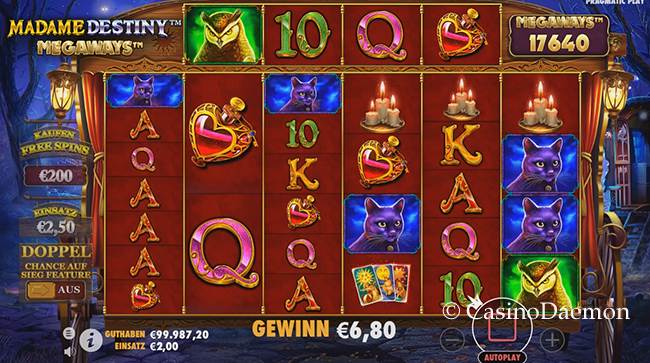 Gewinn bei Madame Destiny Megaways™ Slot